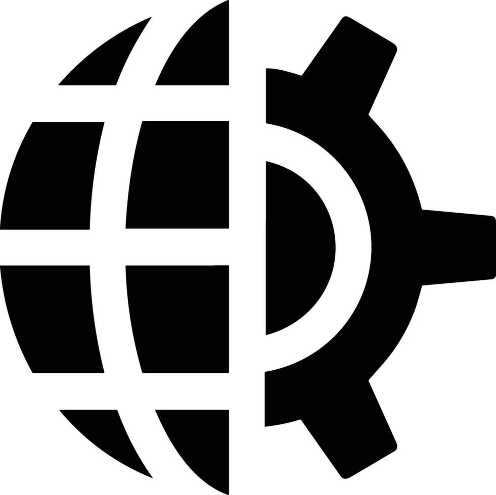 Gear setting symbol icon vector image. Illustration of the industrial wheel mechine mechanism design image