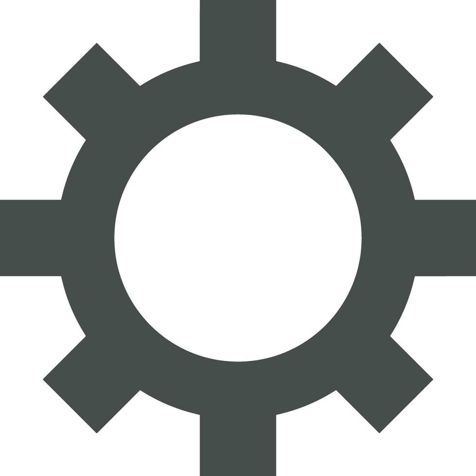 Gear setting symbol icon vector image. Illustration of the industrial wheel mechine mechanism design image