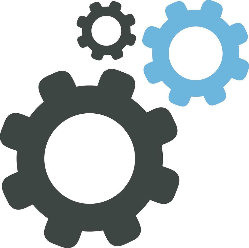 Gear setting symbol icon vector image. Illustration of the industrial wheel mechine mechanism design image