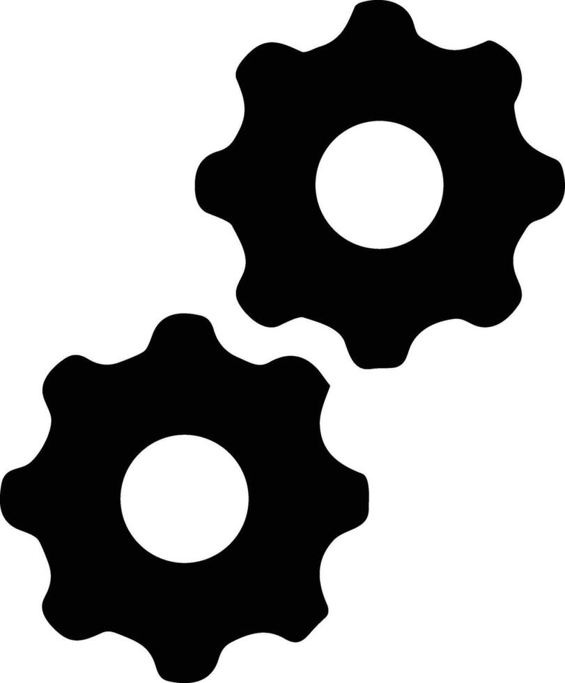 Gear setting symbol icon vector image. Illustration of the industrial wheel mechine mechanism design image