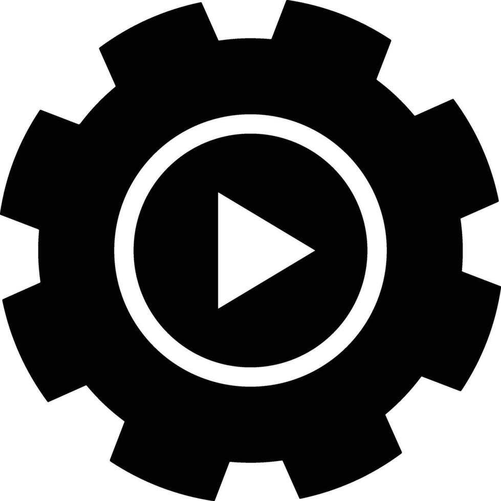 Gear setting symbol icon vector image. Illustration of the industrial wheel mechine mechanism design image