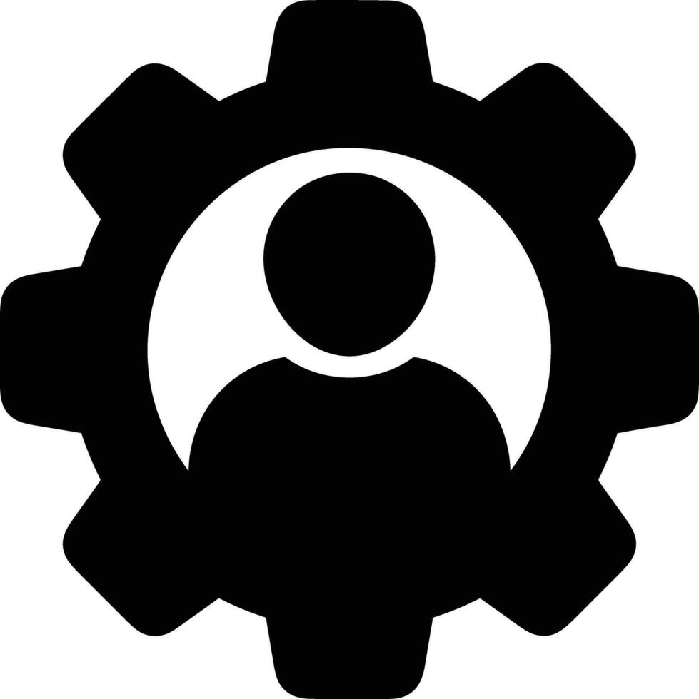 Gear setting symbol icon vector image. Illustration of the industrial wheel mechine mechanism design image