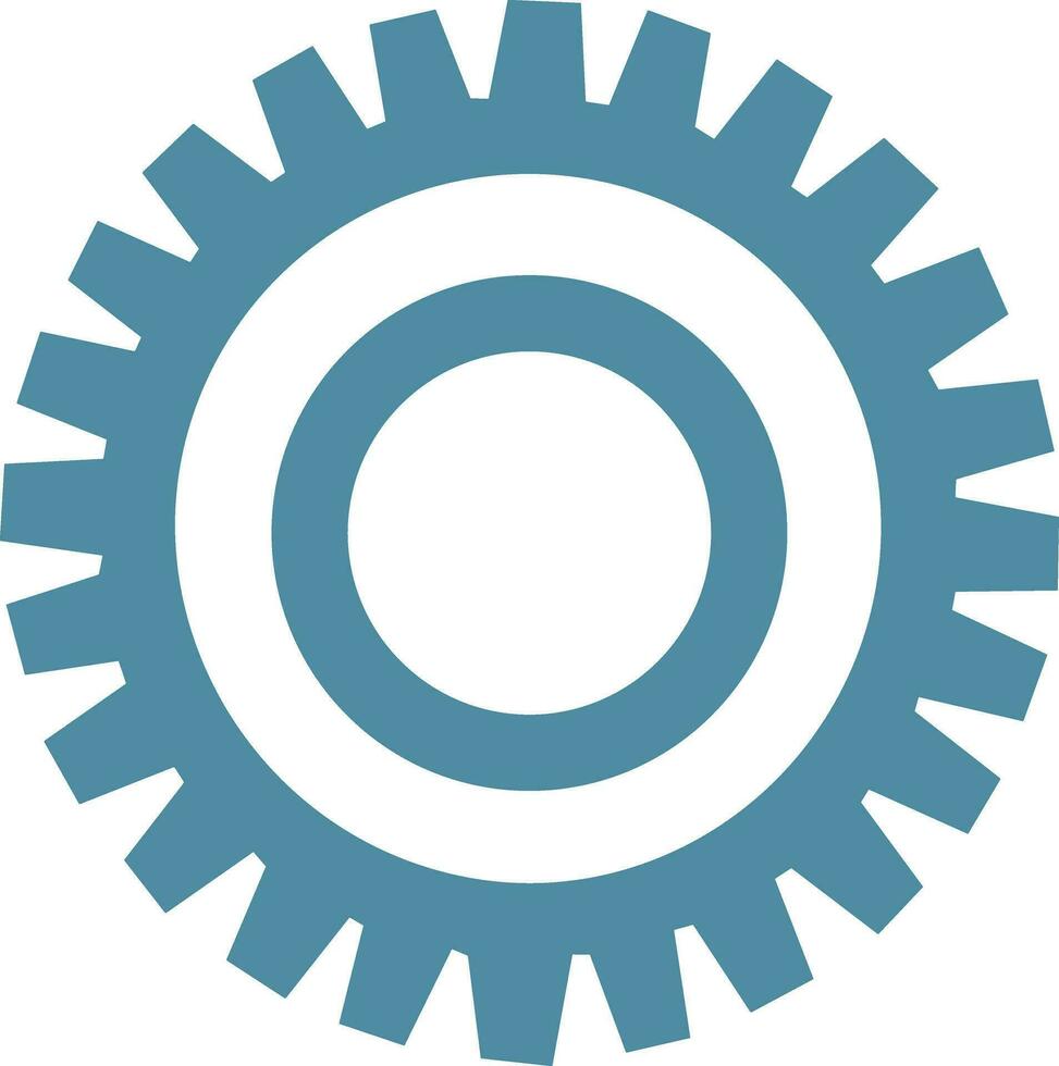 Gear setting symbol icon vector image. Illustration of the industrial wheel mechine mechanism design image