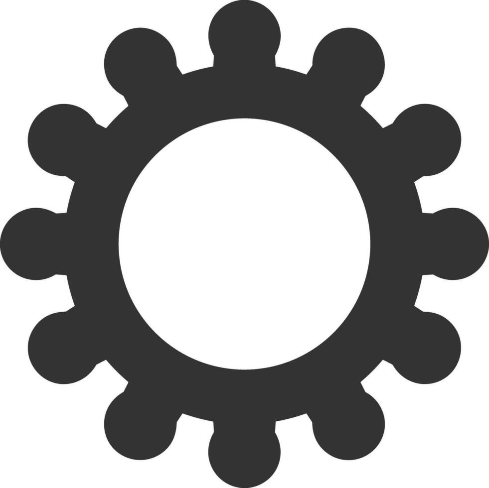 Gear setting symbol icon vector image. Illustration of the industrial wheel mechine mechanism design image