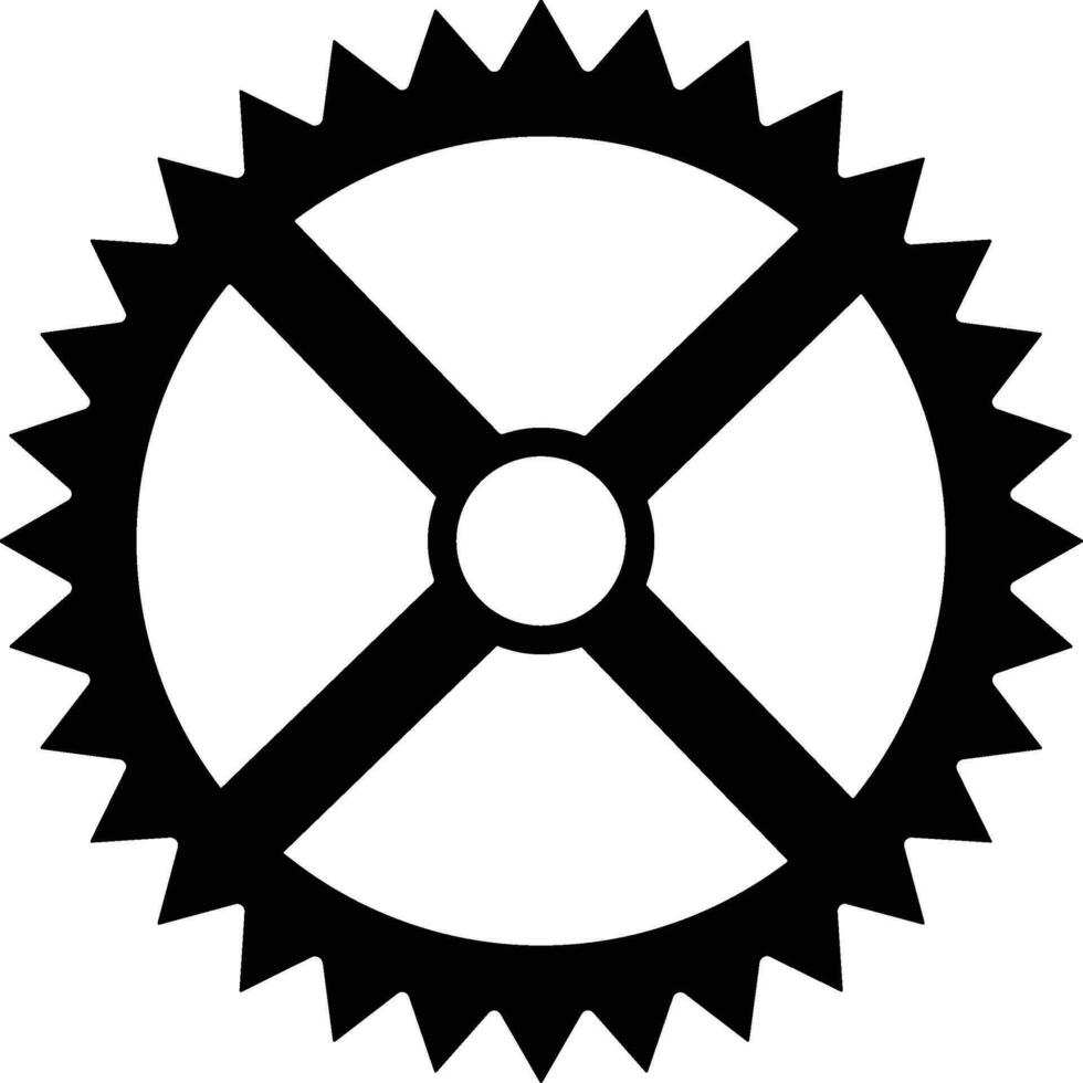 Gear setting symbol icon vector image. Illustration of the industrial wheel mechine mechanism design image