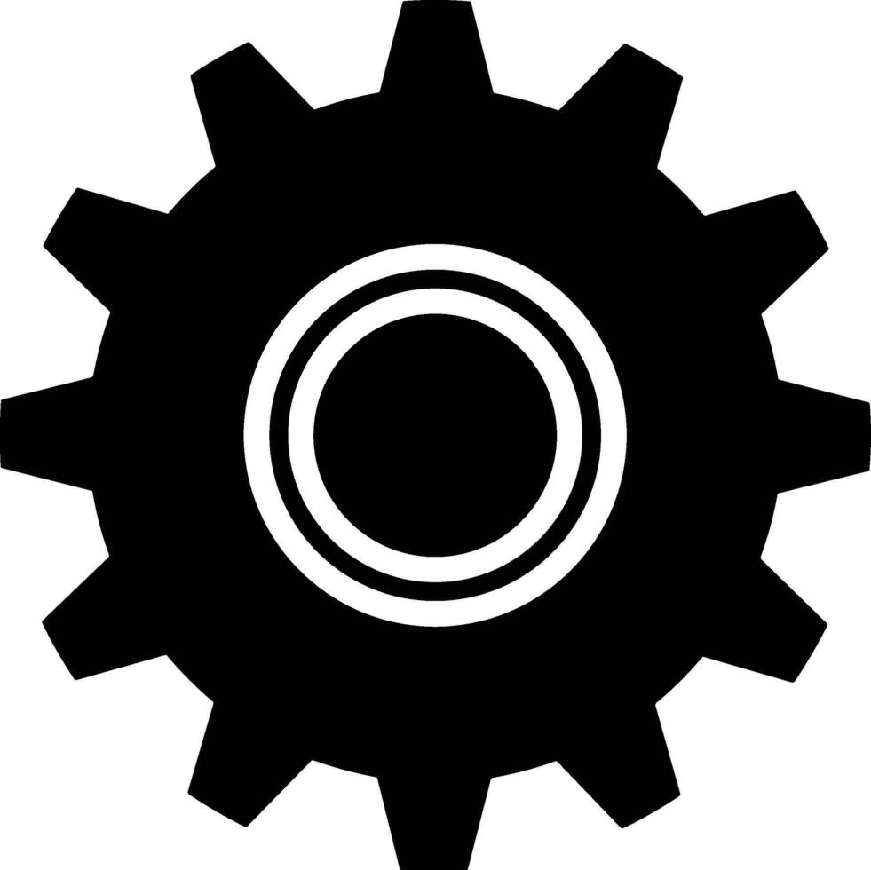 Gear setting symbol icon vector image. Illustration of the industrial wheel mechine mechanism design image