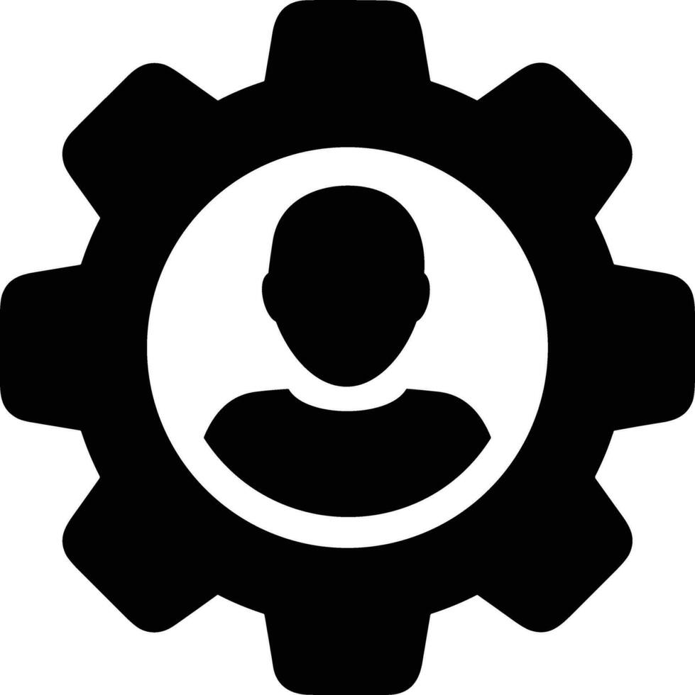 Gear setting symbol icon vector image. Illustration of the industrial wheel mechine mechanism design image