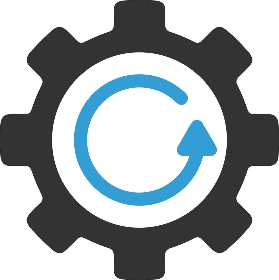 Gear setting symbol icon vector image. Illustration of the industrial wheel mechine mechanism design image