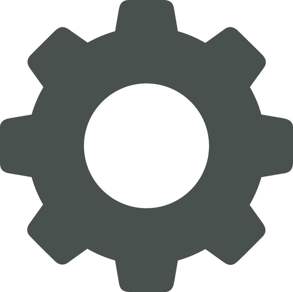 Gear setting symbol icon vector image. Illustration of the industrial wheel mechine mechanism design image