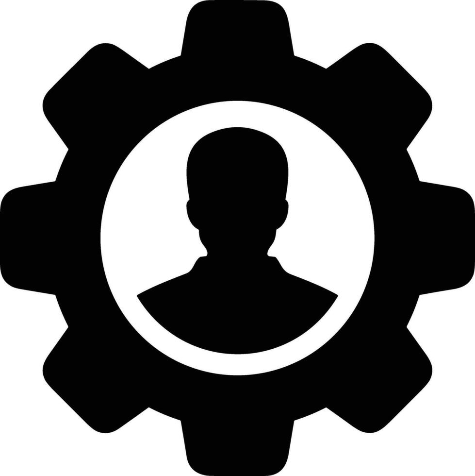 Gear setting symbol icon vector image. Illustration of the industrial wheel mechine mechanism design image