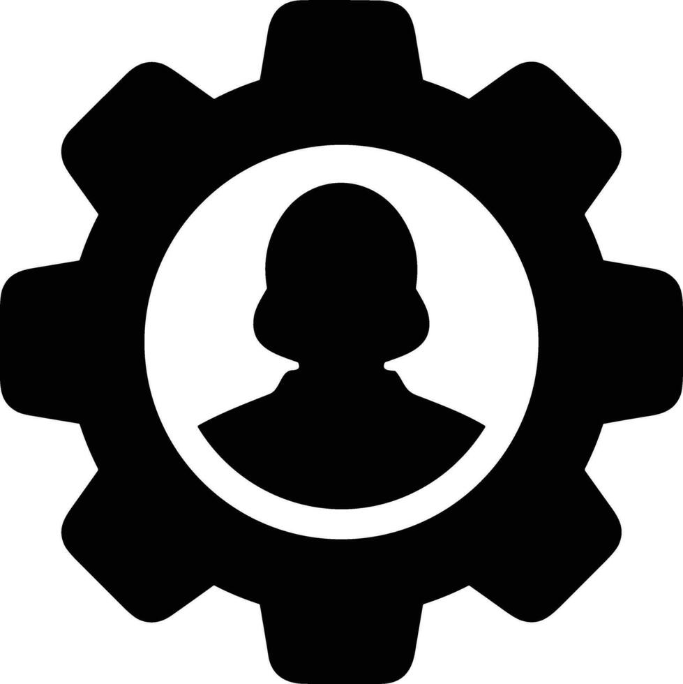 Gear setting symbol icon vector image. Illustration of the industrial wheel mechine mechanism design image