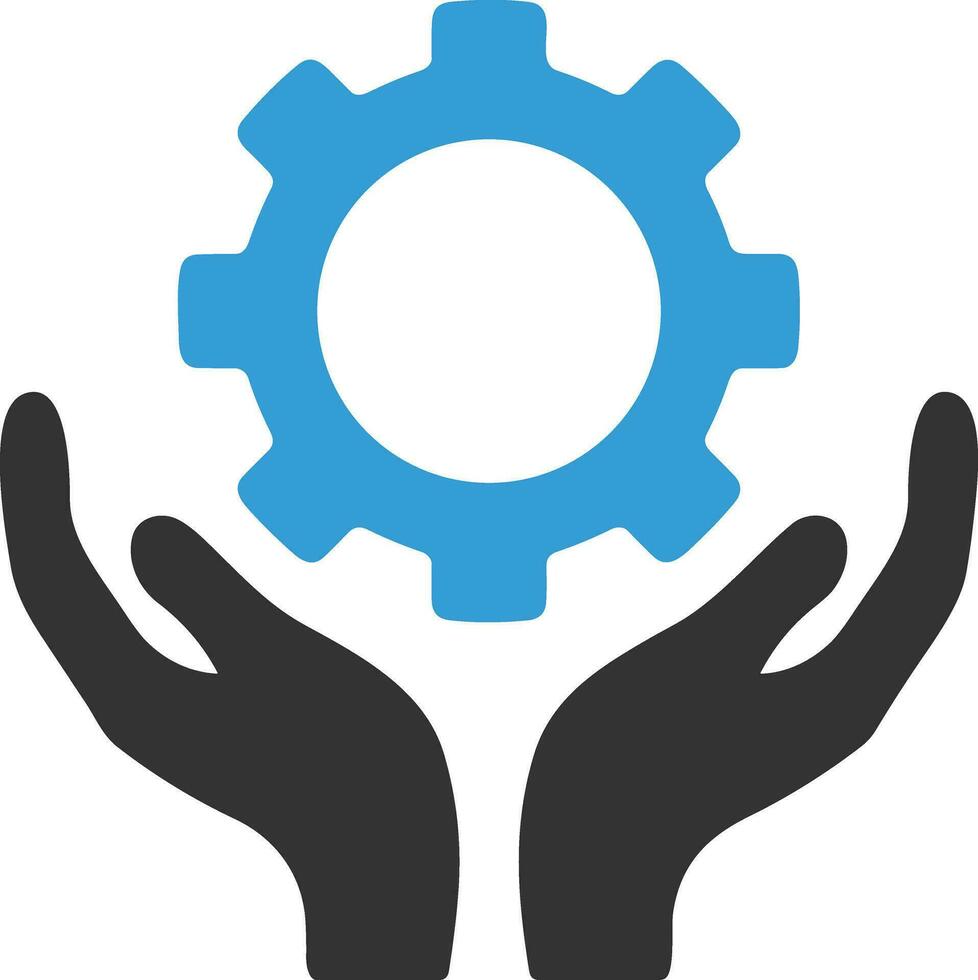 Gear setting symbol icon vector image. Illustration of the industrial wheel mechine mechanism design image
