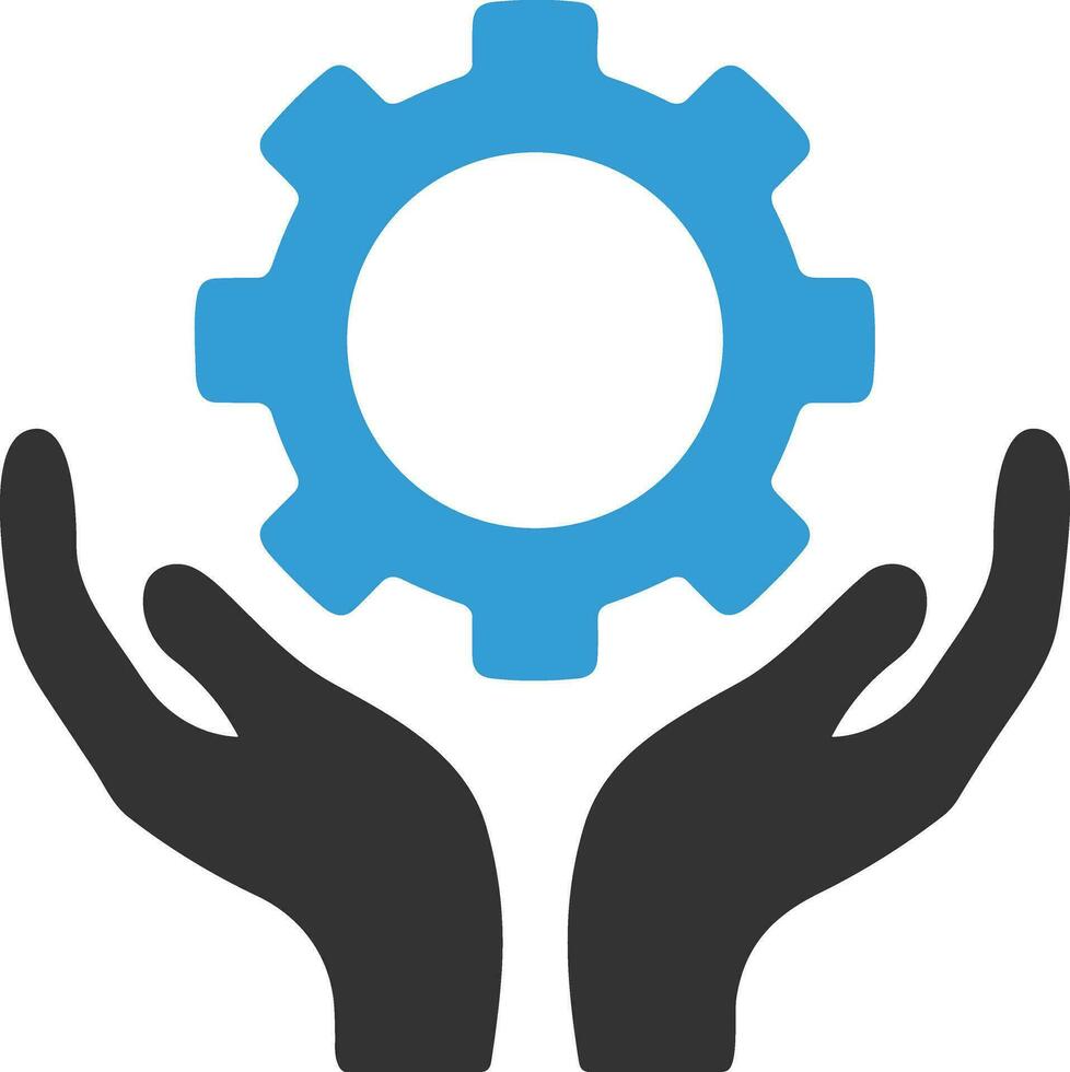 Gear setting symbol icon vector image. Illustration of the industrial wheel mechine mechanism design image