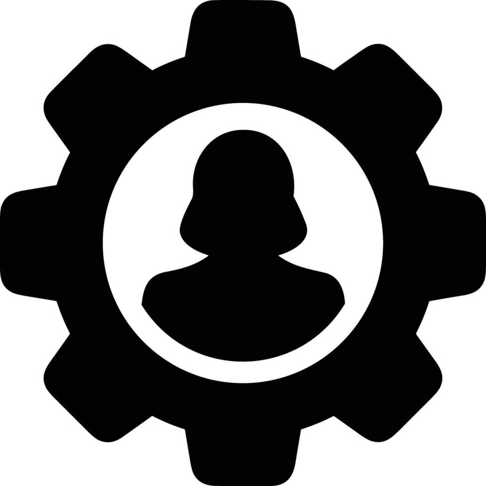 Gear setting symbol icon vector image. Illustration of the industrial wheel mechine mechanism design image