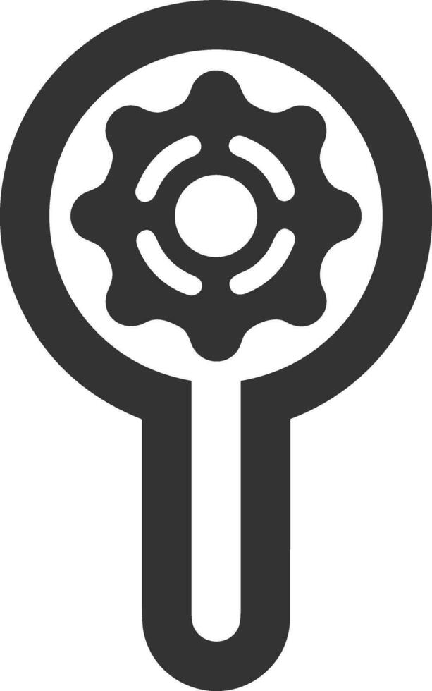 Gear setting symbol icon vector image. Illustration of the industrial wheel mechine mechanism design image