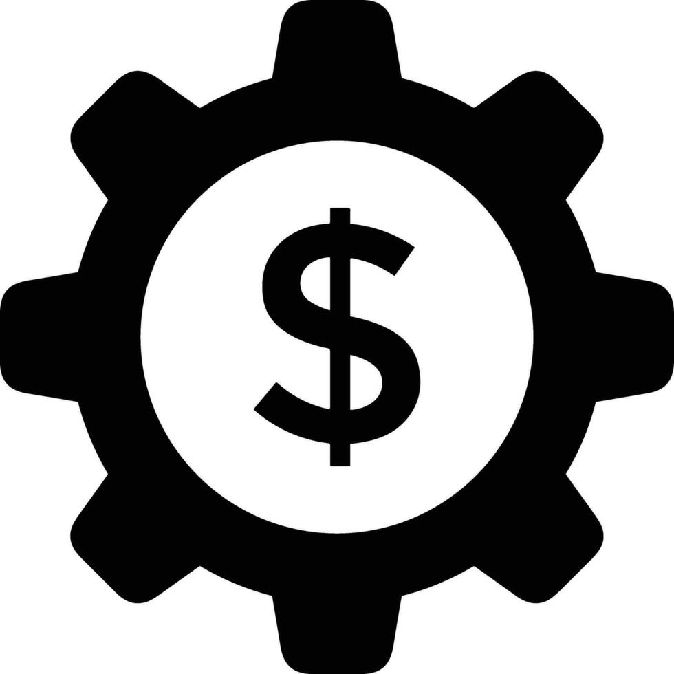 Gear setting symbol icon vector image. Illustration of the industrial wheel mechine mechanism design image