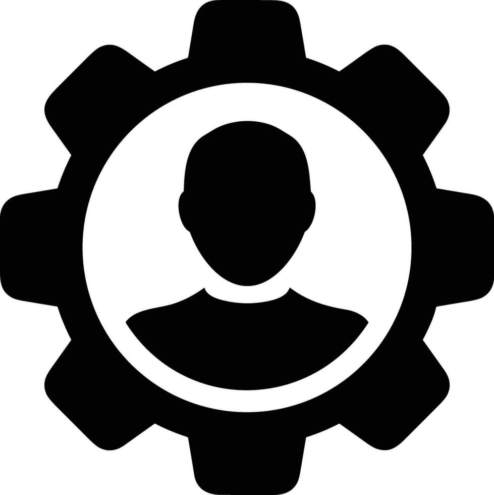 Gear setting symbol icon vector image. Illustration of the industrial wheel mechine mechanism design image