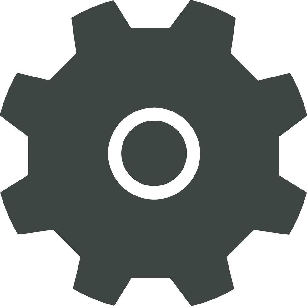 Gear setting symbol icon vector image. Illustration of the industrial wheel mechine mechanism design image