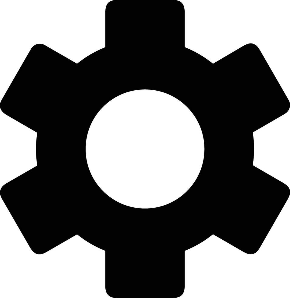 Gear setting symbol icon vector image. Illustration of the industrial wheel mechine mechanism design image
