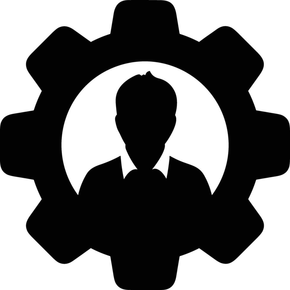 Gear setting symbol icon vector image. Illustration of the industrial wheel mechine mechanism design image