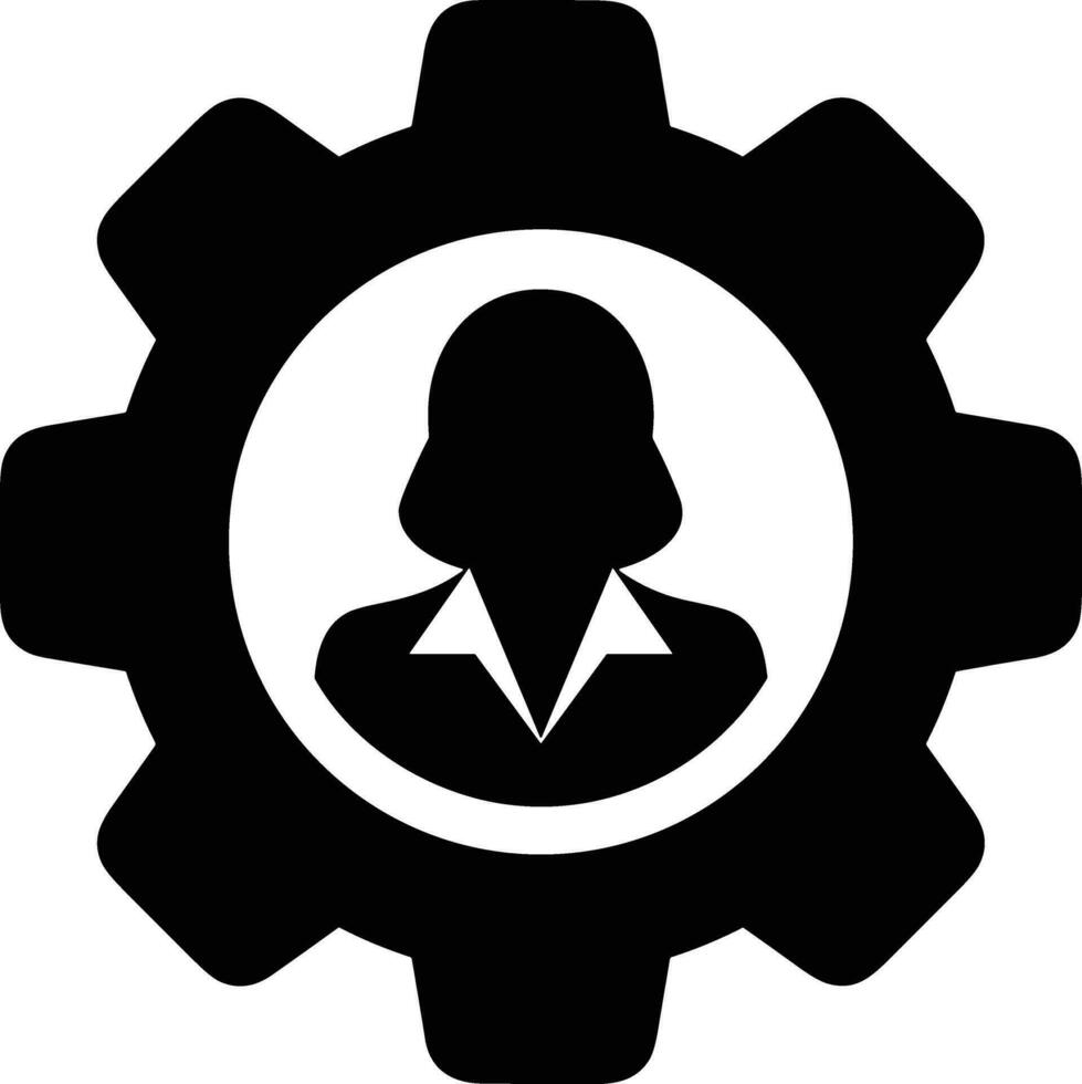 Gear setting symbol icon vector image. Illustration of the industrial wheel mechine mechanism design image