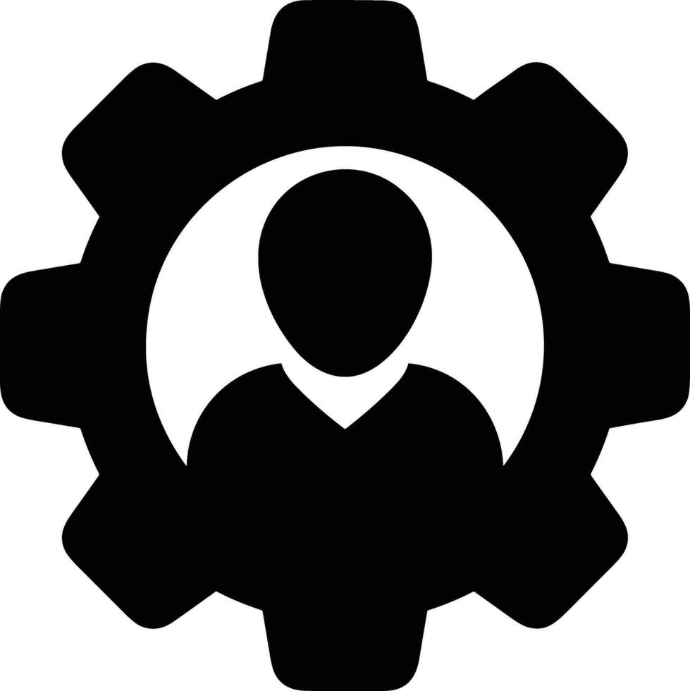 Gear setting symbol icon vector image. Illustration of the industrial wheel mechine mechanism design image