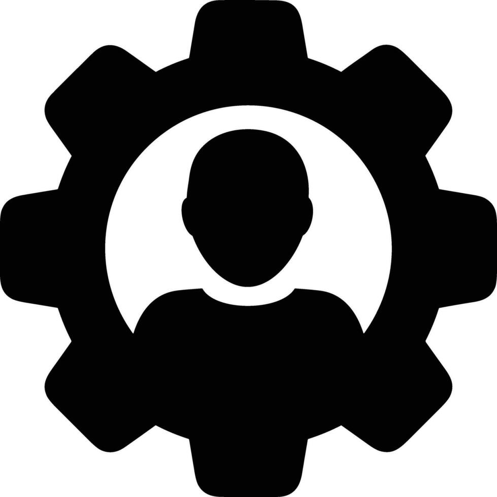 Gear setting symbol icon vector image. Illustration of the industrial wheel mechine mechanism design image