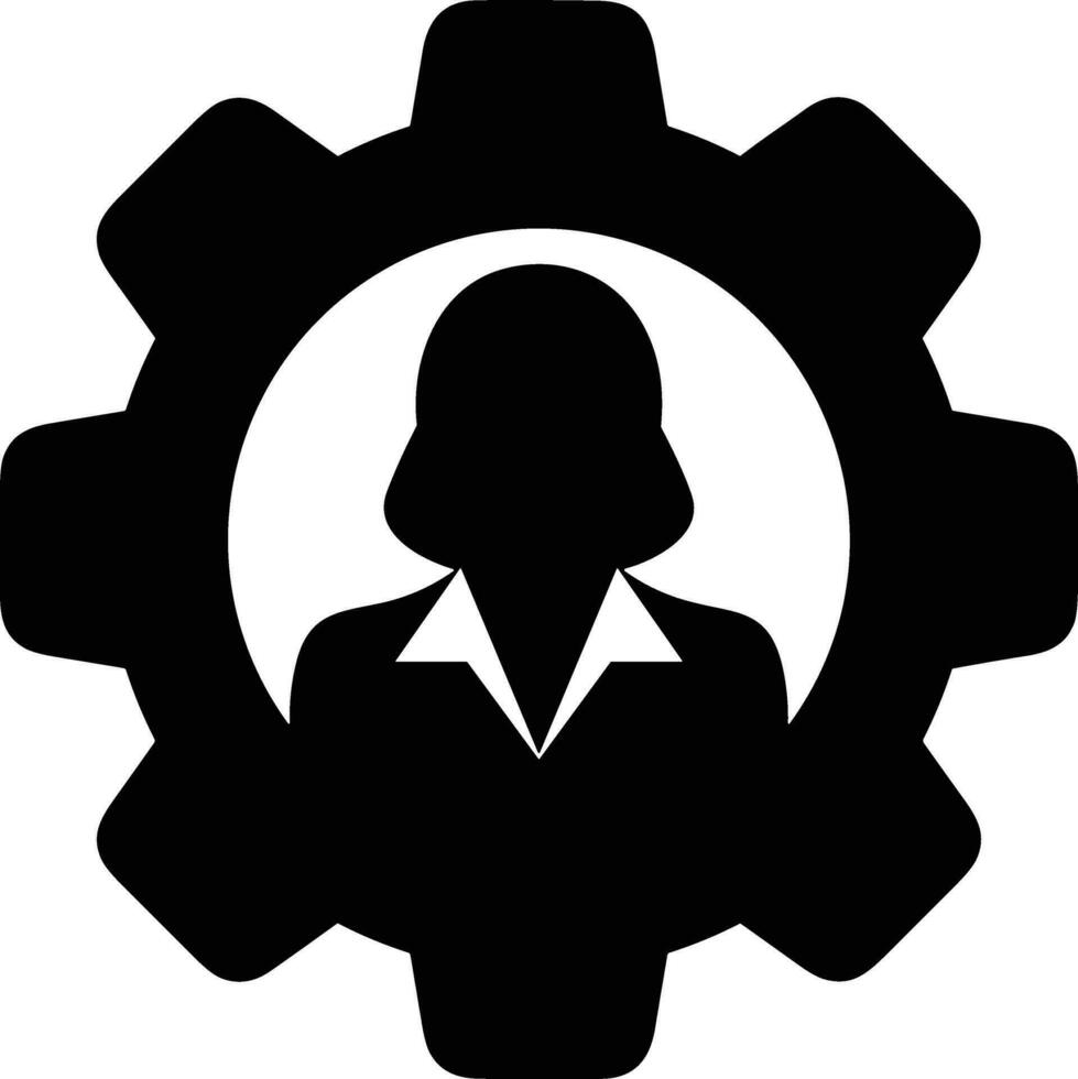 Gear setting symbol icon vector image. Illustration of the industrial wheel mechine mechanism design image
