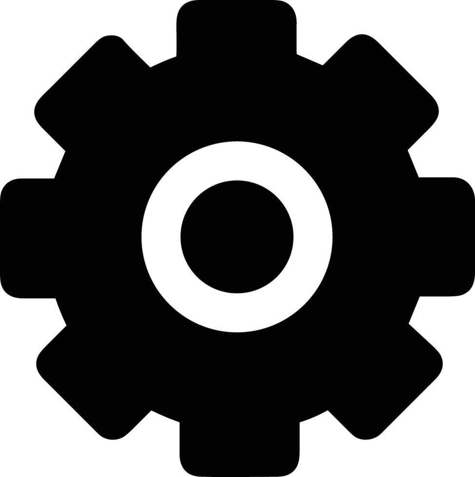 Gear setting symbol icon vector image. Illustration of the industrial wheel mechine mechanism design image