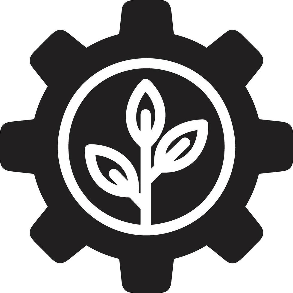 Gear setting symbol icon vector image. Illustration of the industrial wheel mechine mechanism design image
