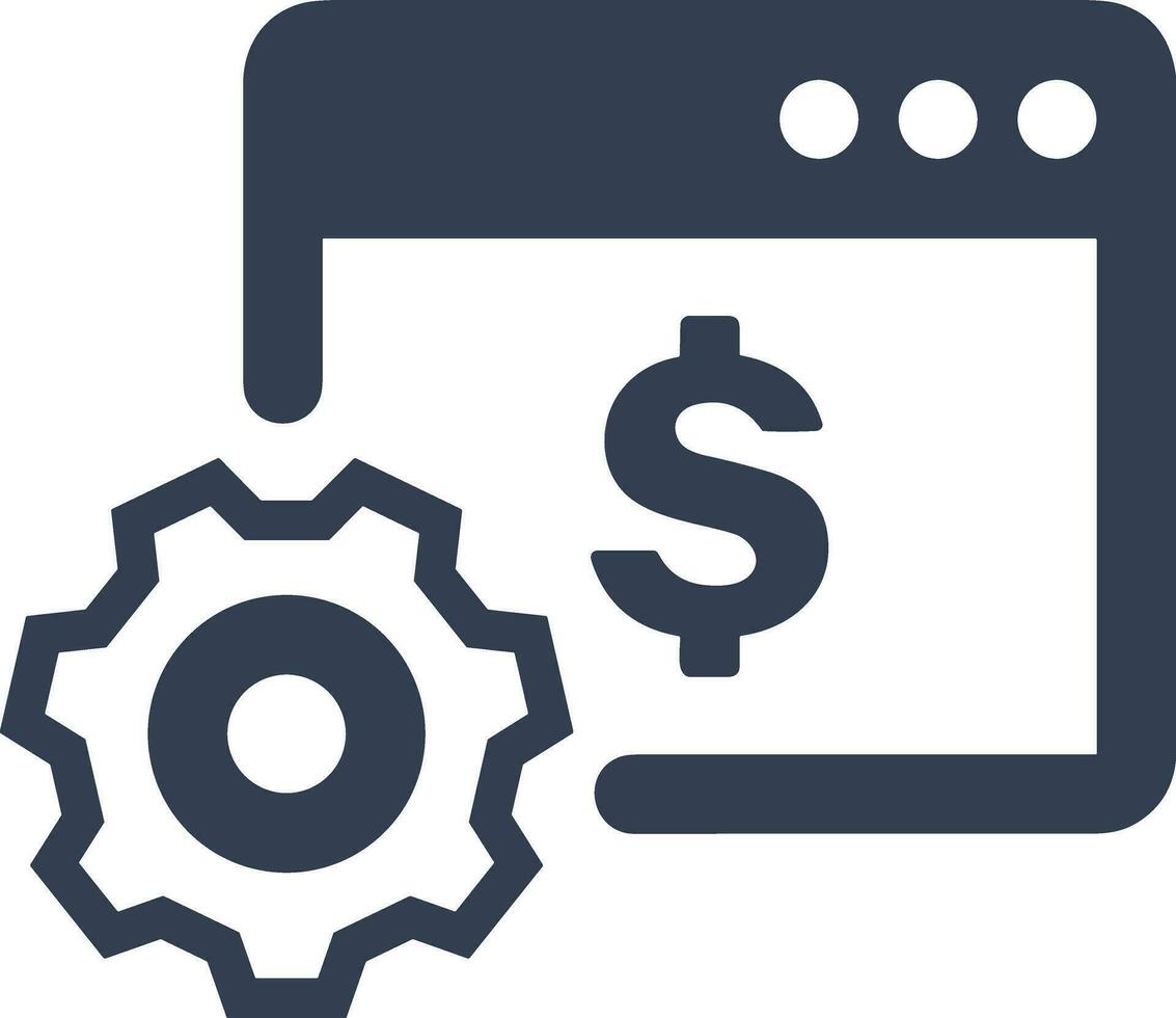 Gear setting symbol icon vector image. Illustration of the industrial wheel mechine mechanism design image