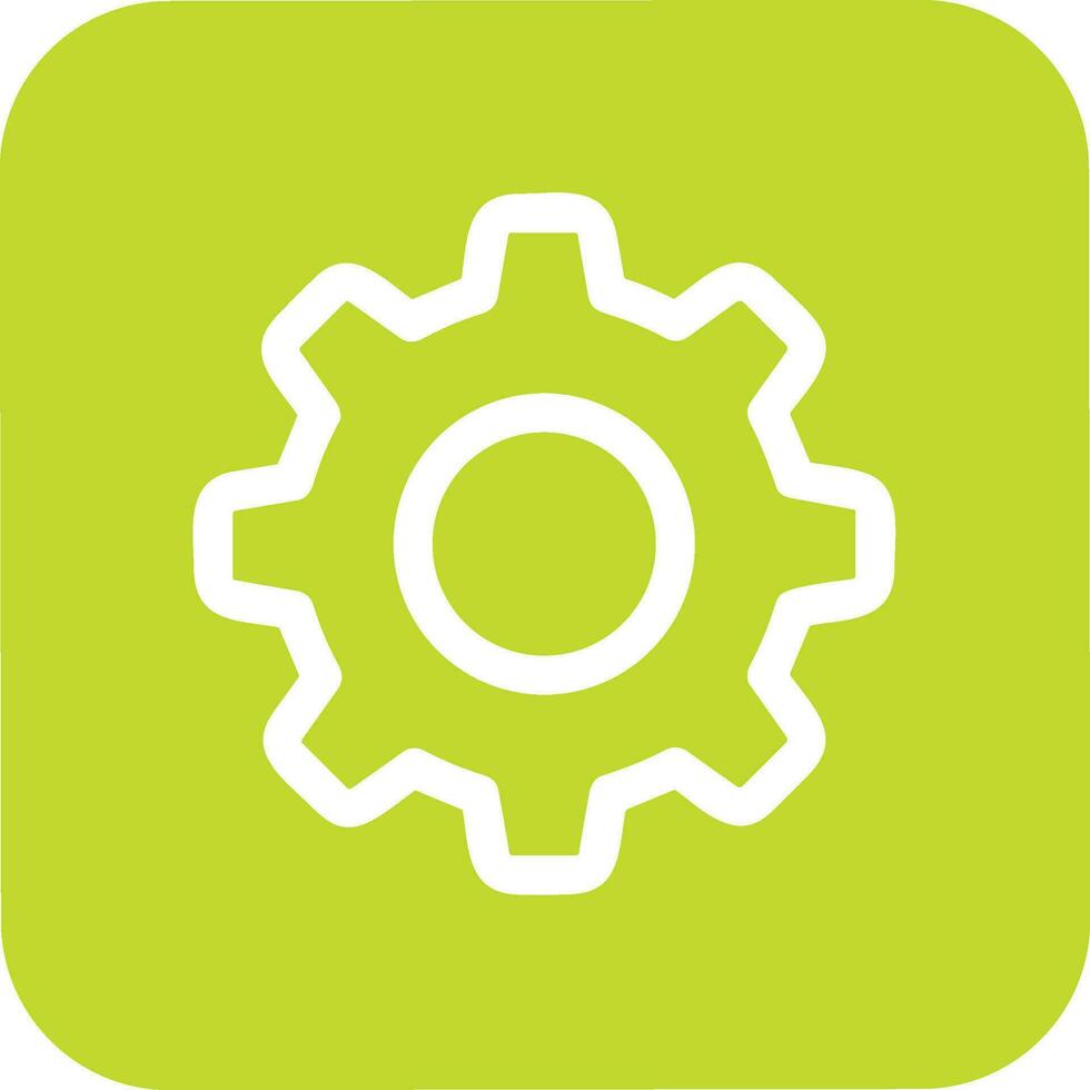 Gear setting symbol icon vector image. Illustration of the industrial wheel mechine mechanism design image