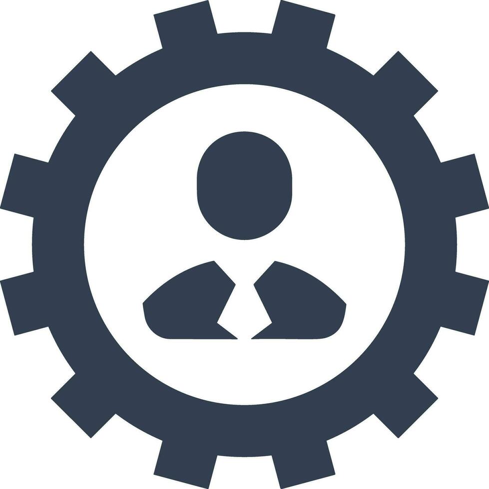 Gear setting symbol icon vector image. Illustration of the industrial wheel mechine mechanism design image