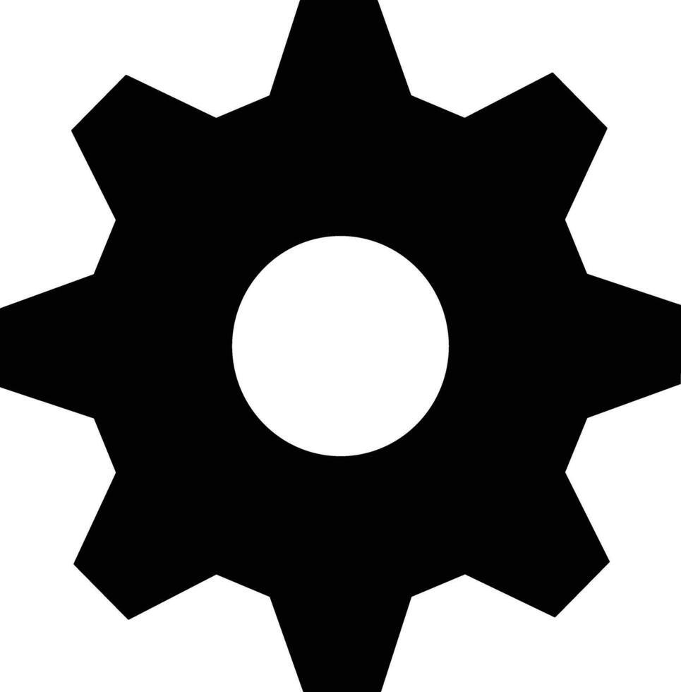 Gear setting symbol icon vector image. Illustration of the industrial wheel mechine mechanism design image