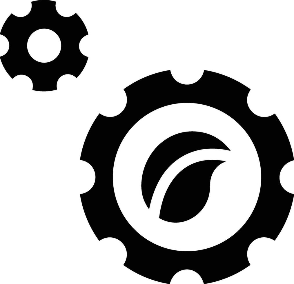 Gear setting symbol icon vector image. Illustration of the industrial wheel mechine mechanism design image