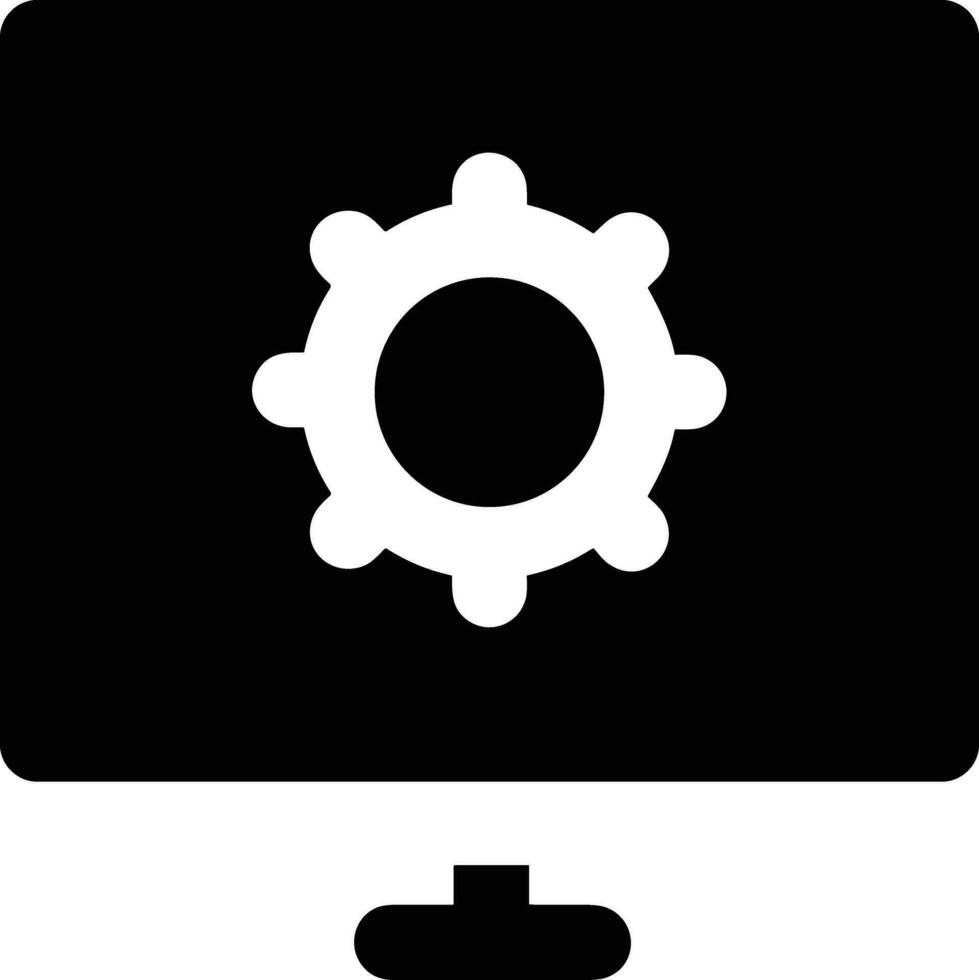 Gear setting symbol icon vector image. Illustration of the industrial wheel mechine mechanism design image