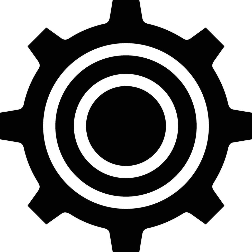 Gear setting symbol icon vector image. Illustration of the industrial wheel mechine mechanism design image