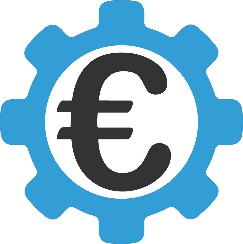 Gear setting symbol icon vector image. Illustration of the industrial wheel mechine mechanism design image