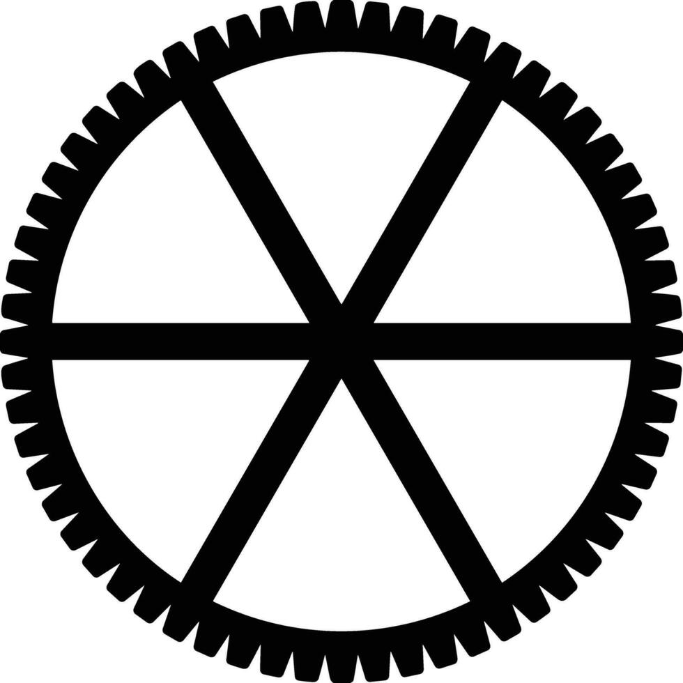 Gear setting symbol icon vector image. Illustration of the industrial wheel mechine mechanism design image