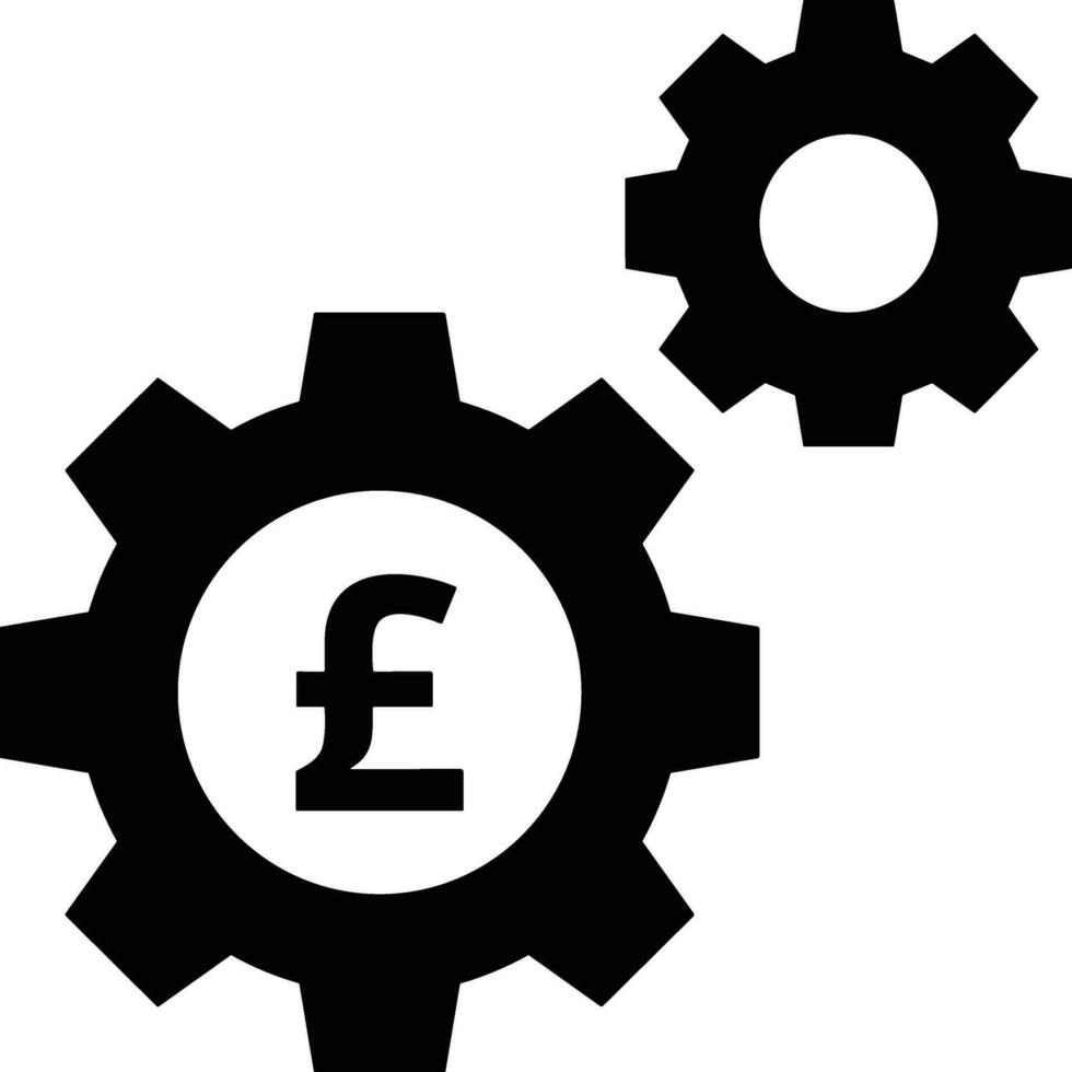 Gear setting symbol icon vector image. Illustration of the industrial wheel mechine mechanism design image