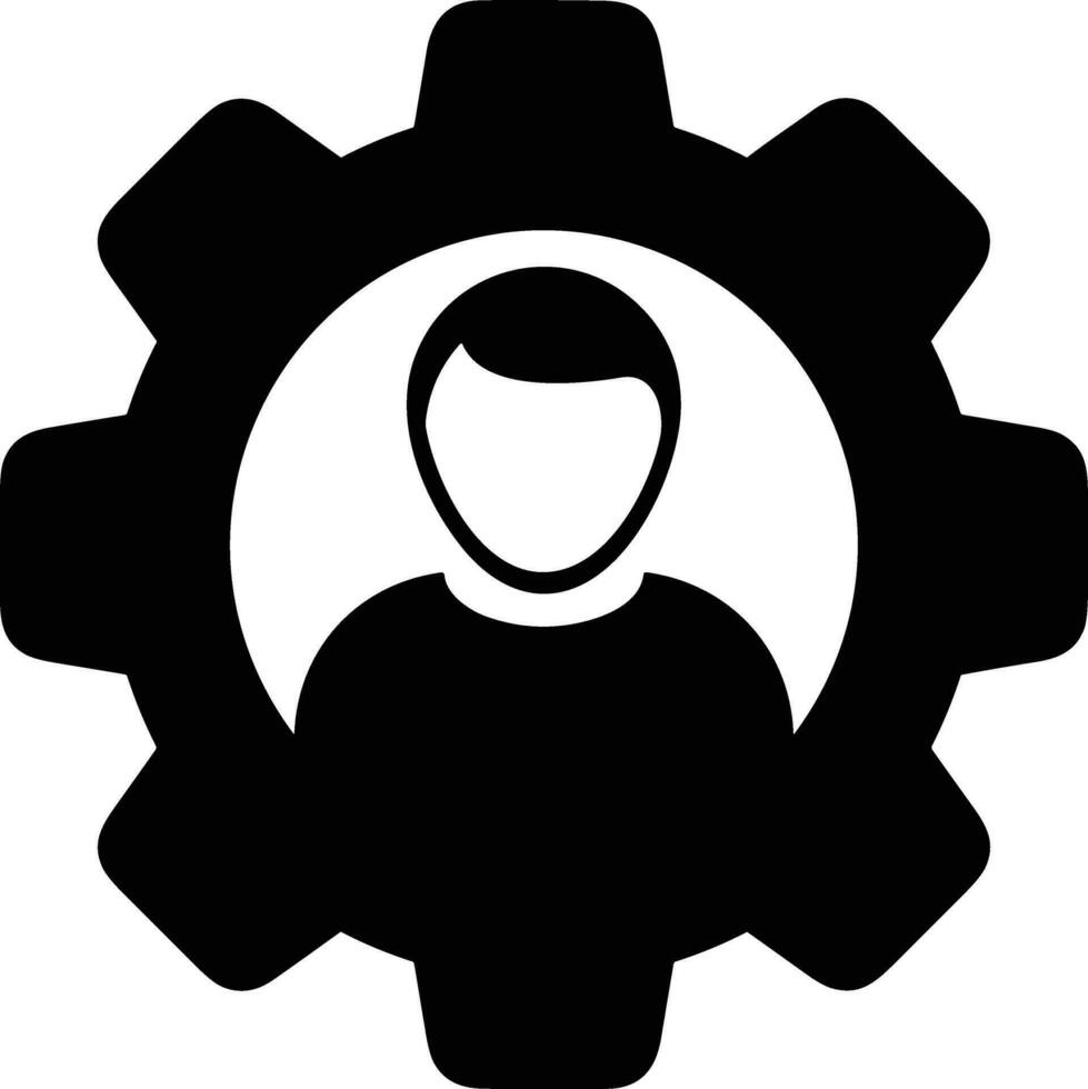 Gear setting symbol icon vector image. Illustration of the industrial wheel mechine mechanism design image