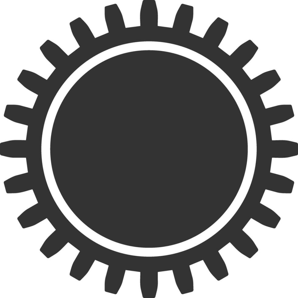 Gear setting symbol icon vector image. Illustration of the industrial wheel mechine mechanism design image