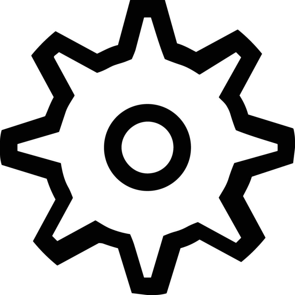 Gear setting symbol icon vector image. Illustration of the industrial wheel mechine mechanism design image