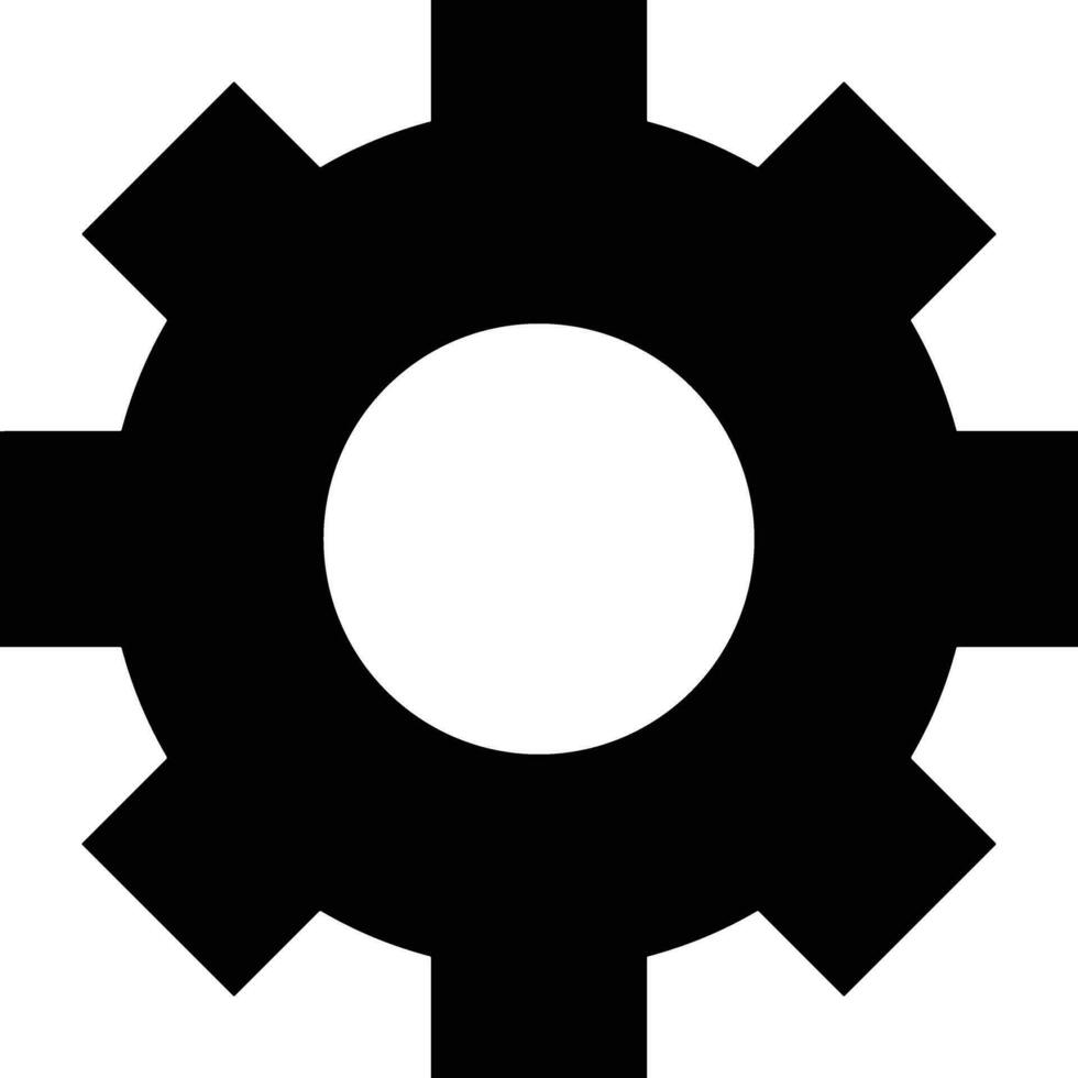 Gear setting symbol icon vector image. Illustration of the industrial wheel mechine mechanism design image