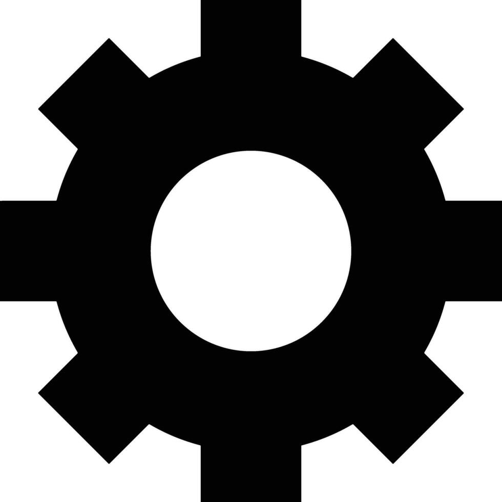 Gear setting symbol icon vector image. Illustration of the industrial wheel mechine mechanism design image