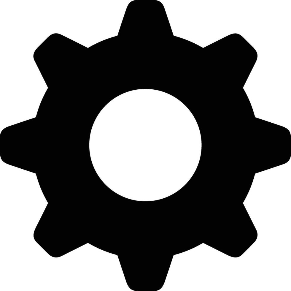 Gear setting symbol icon vector image. Illustration of the industrial wheel mechine mechanism design image