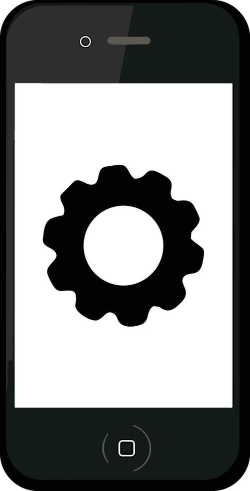 Gear setting symbol icon vector image. Illustration of the industrial wheel mechine mechanism design image