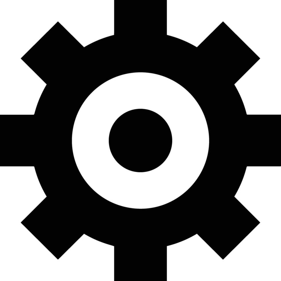 Gear setting symbol icon vector image. Illustration of the industrial wheel mechine mechanism design image