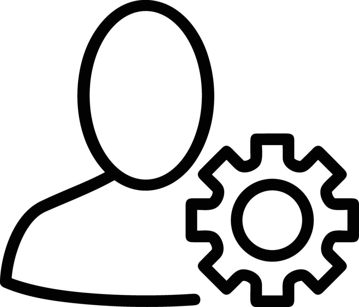 Gear setting symbol icon vector image. Illustration of the industrial wheel mechine mechanism design image