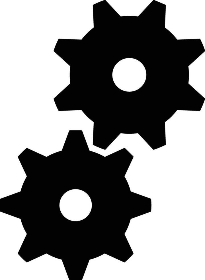 Gear setting symbol icon vector image. Illustration of the industrial wheel mechine mechanism design image